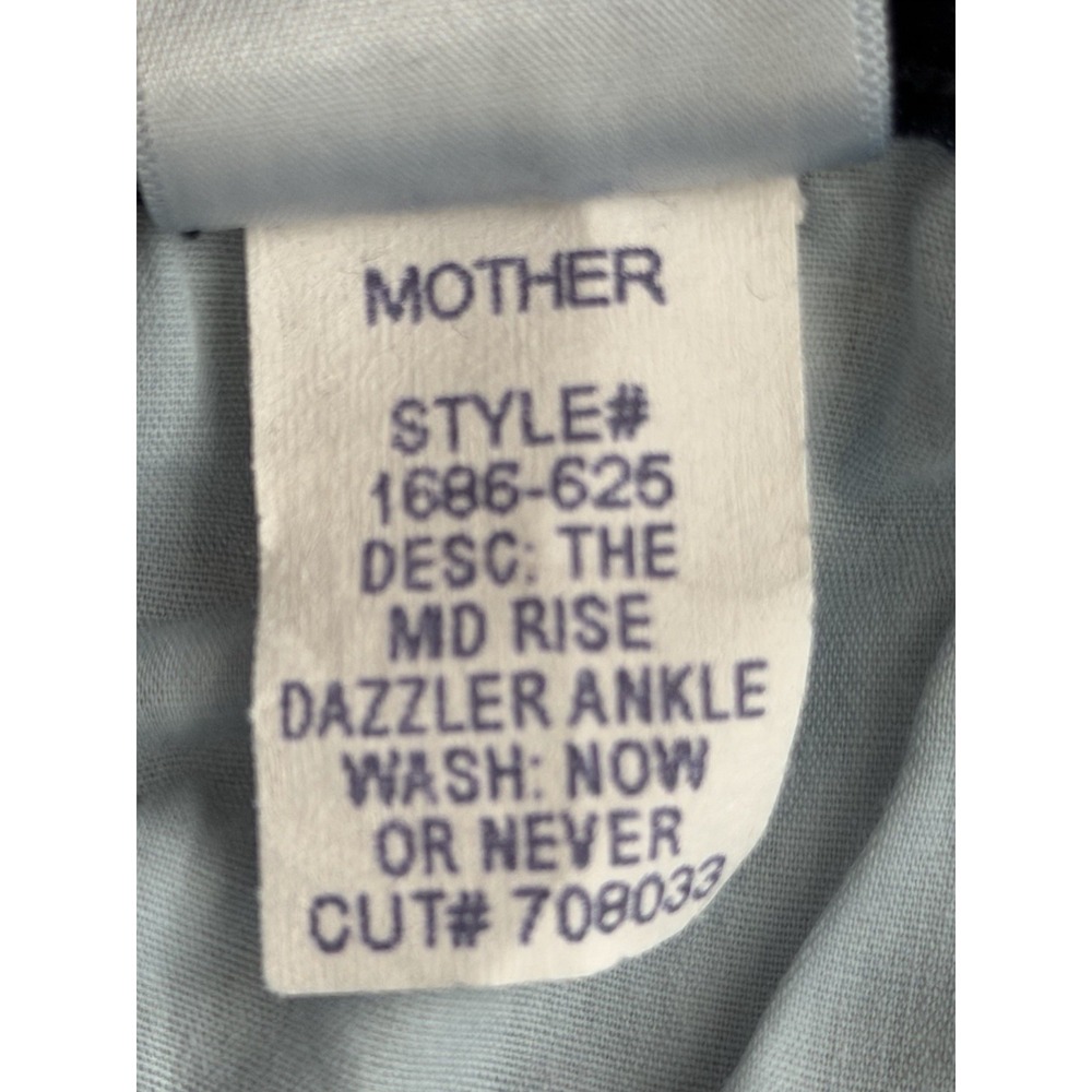 Mother Dazzler Ankle Jeans Women 30 Blue Now Or Never Mid Rise Stretch Denim USA - Picture 12 of 14